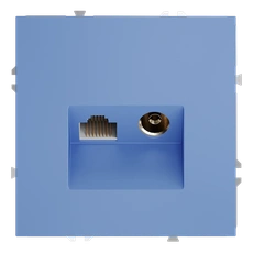 Изображение Розетка телевизионная встраиваемая VOLTUM S70 TV+RJ45 кат. 6 (деним)